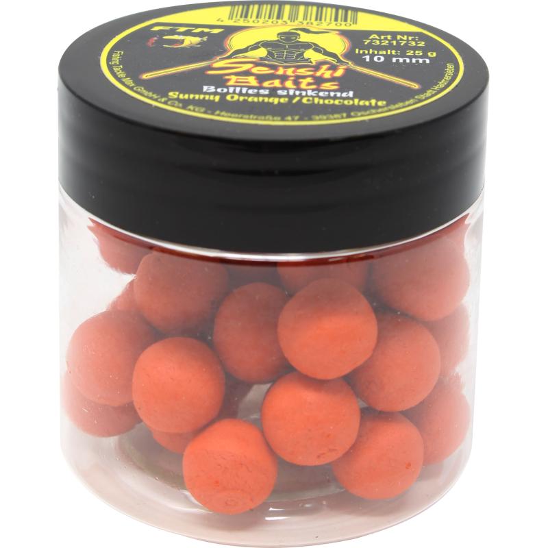 FTM Senshi Baits Senshi Baits Boilies sinkend 10 mm Sunny Orange / Chocolate