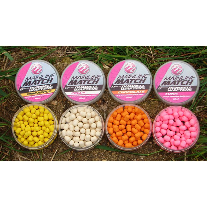 MAINLINE Match Dumbell Wafters 8mm Wei&szlig; Cell