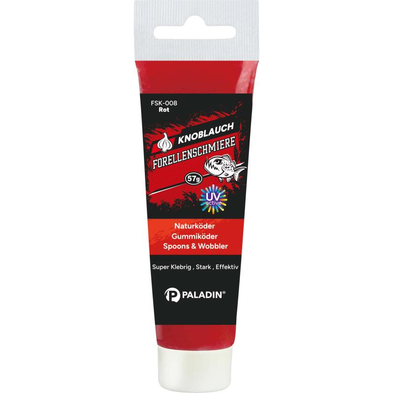 Paladin Forellenschmiere Fluo Knoblauch Rot 57g