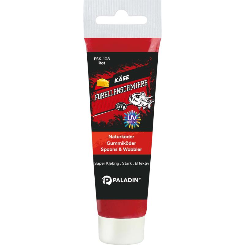 Paladin Forellenschmiere Fluo K&auml;se Rot 57g