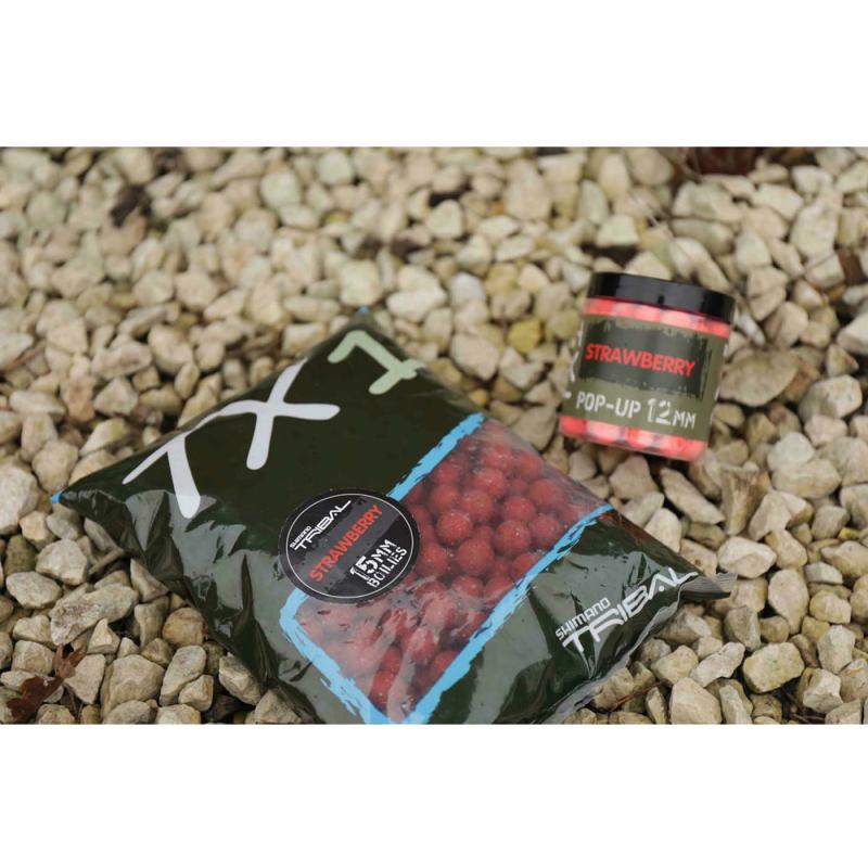 Shimano TX1 Strawberry Boilie 15mm, 1kg