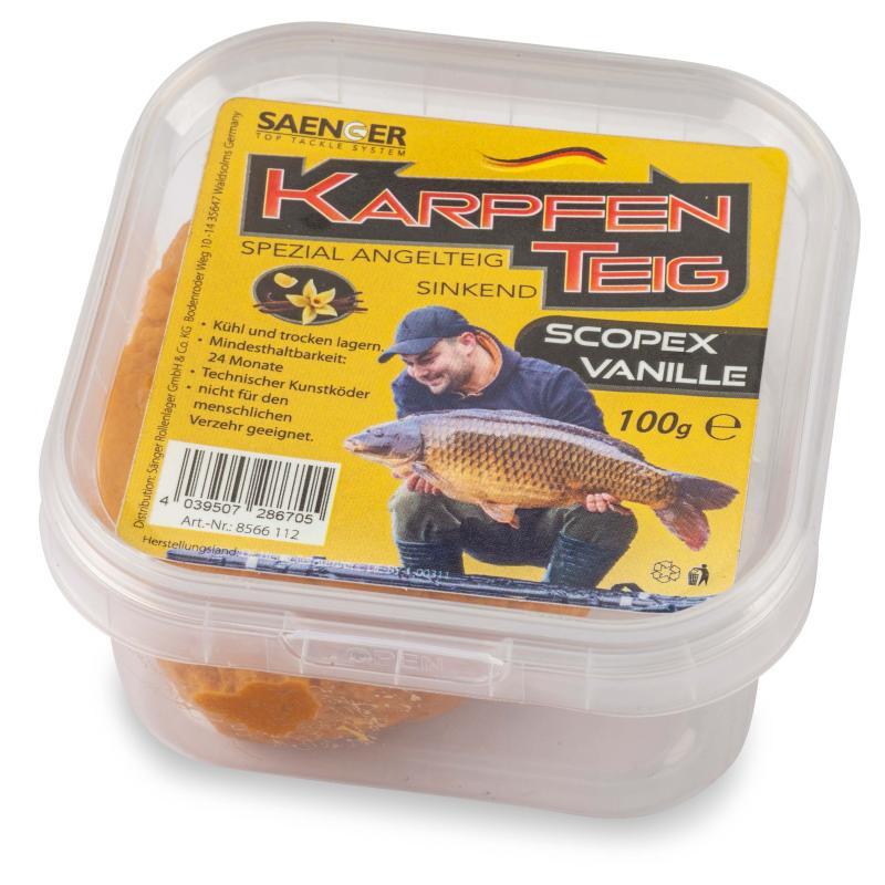 S&auml;nger Karpfenteig 100g Scopex Vanille