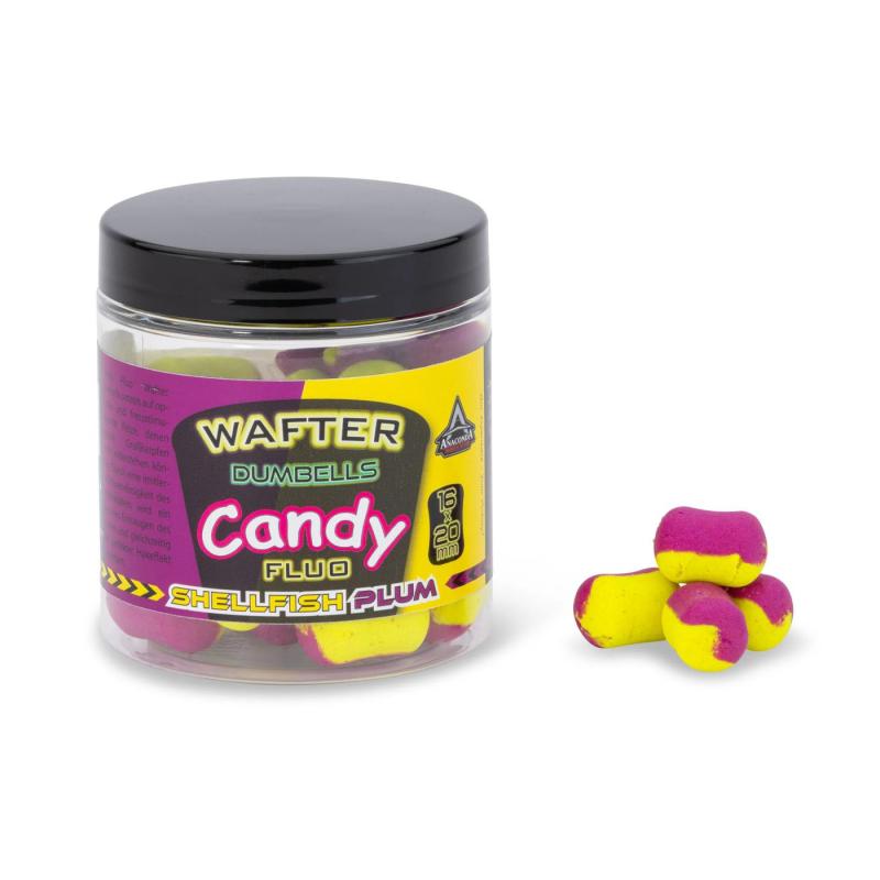 Anac Candyfl.Wafter Dumbells 20X24mm Shellf./Plum