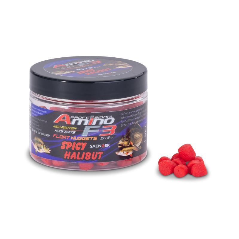 S&auml;nger Amino F3 Mini Float Nuggets Sp.Halibut 50g/8x6mm