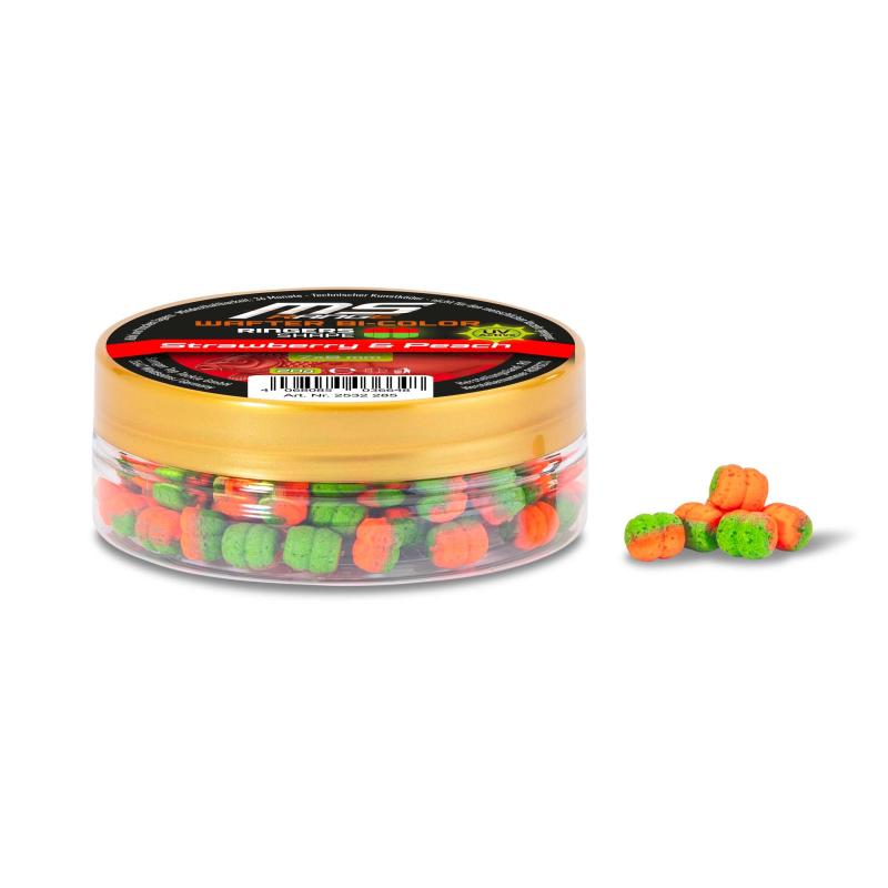 MS-RANGE Ringers shape Wafter Bi-Color 7 x 8 mm Strawberry & Peach