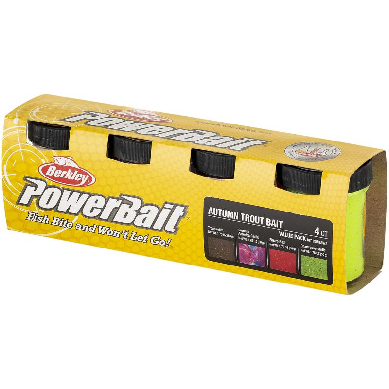 Berkley PowerBait Trout Season Pack Multi 4 x 50g Herbst