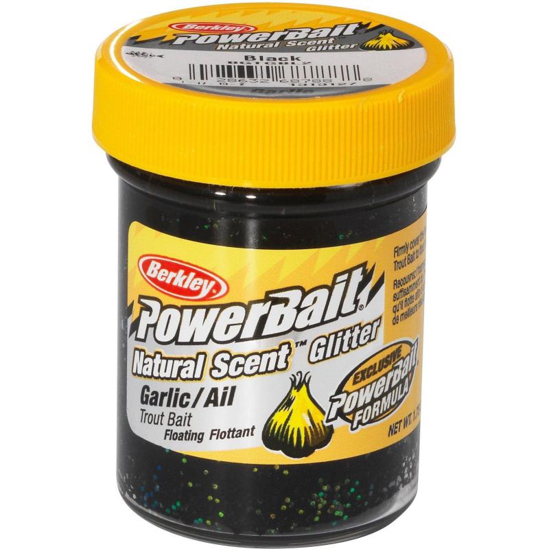 Berkley Powerbait&reg; Eu Natural Glitter Trout Dough Garlic Black
