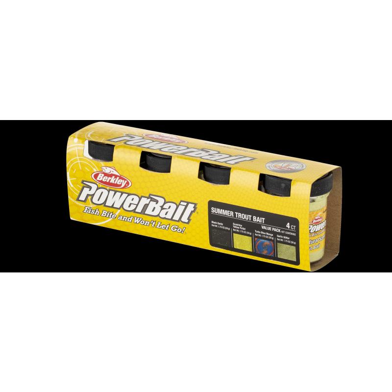 Berkley Powerbait&reg; Eu Trout Dough Glitter Seasons 4-Pack Summer