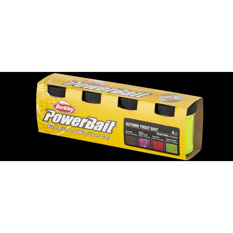 Berkley Powerbait&reg; Eu Trout Dough Glitter Seasons 4-Pack Autumn