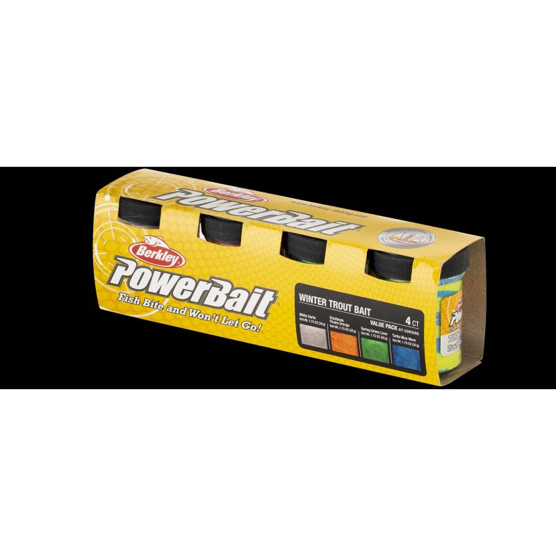 Berkley Powerbait&reg; Eu Trout Dough Glitter Seasons 4-Pack Winter