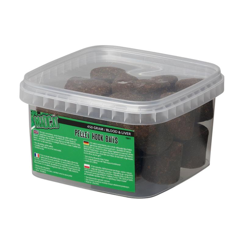 Madcat Pellet Hook Bait 25mm 450g Blood N Liver Brown