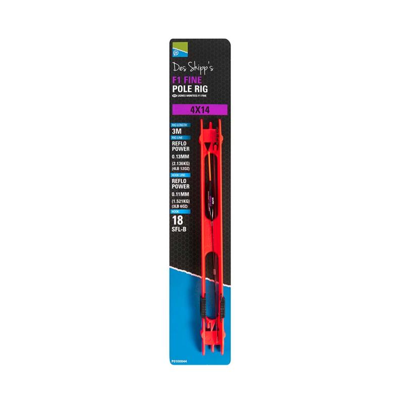 Preston 4X14 F1 Fine Pole Rig