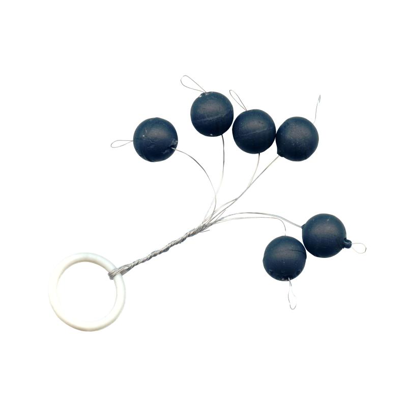 FTM Trout Piloten rund schwarz 8mm Inh.6 Stk.