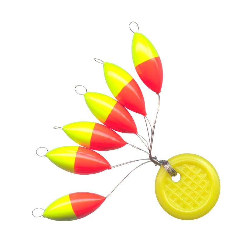FTM Trout Piloten oval gelb/rot Inh.6 Stk.