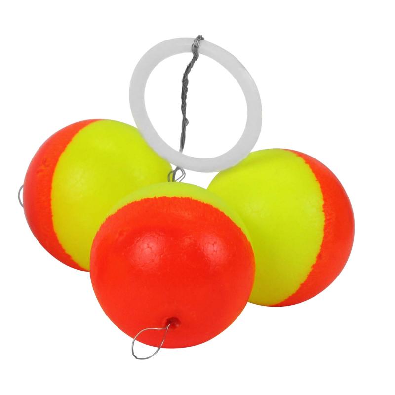FTM Trout Piloten rund orange/gelb 18mm Inh.3 Stk.
