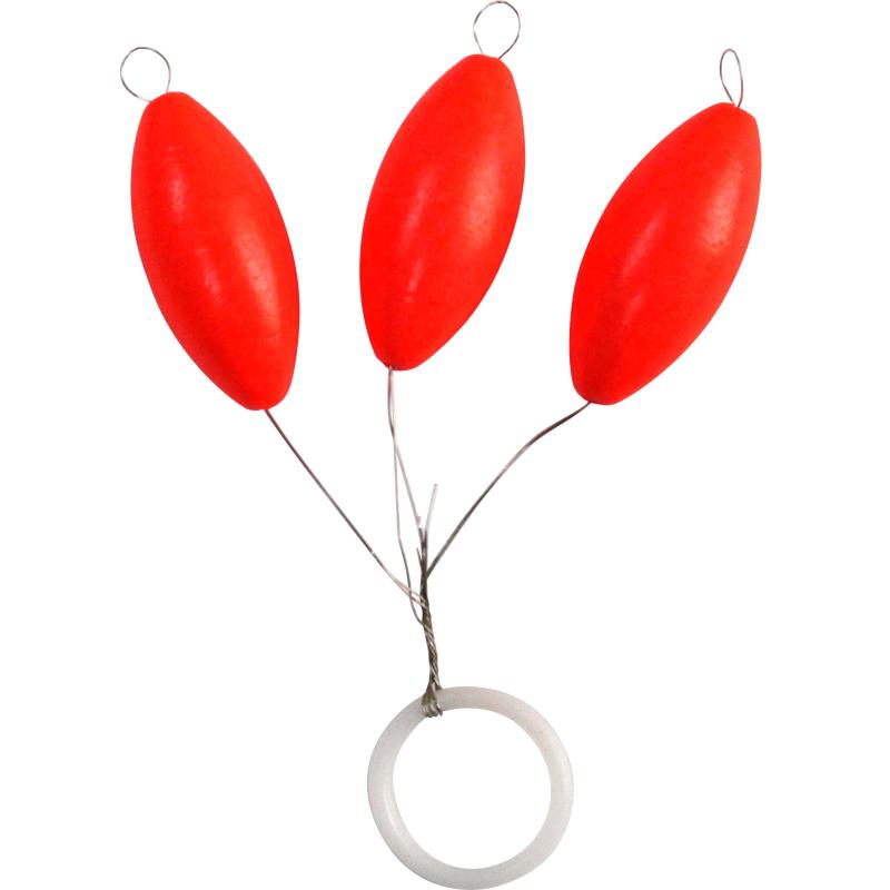 FTM Trout Piloten oval rot 12mm Inh.3 Stk.