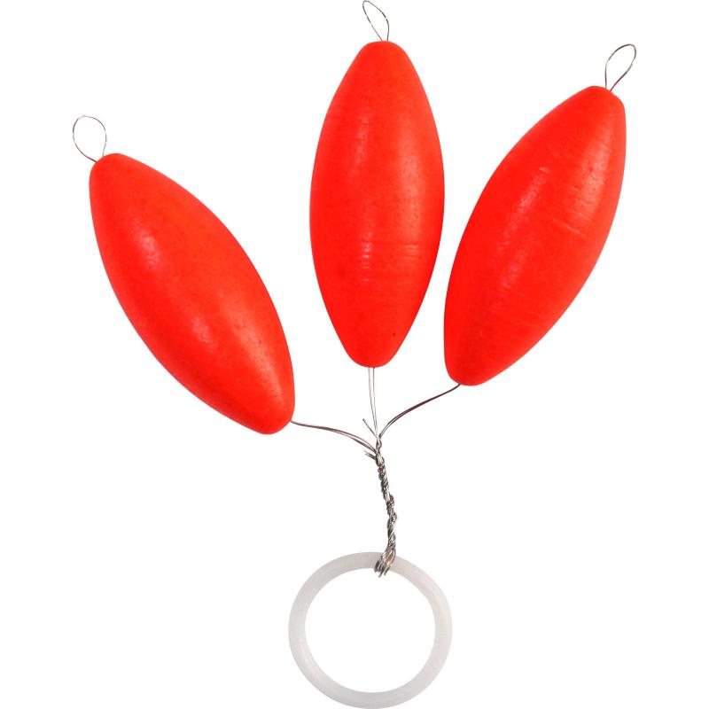 FTM Trout Piloten oval rot 15mm Inh.3 Stk.