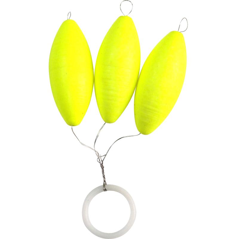 FTM Trout Piloten oval gelb 15mm Inh.3 Stk.