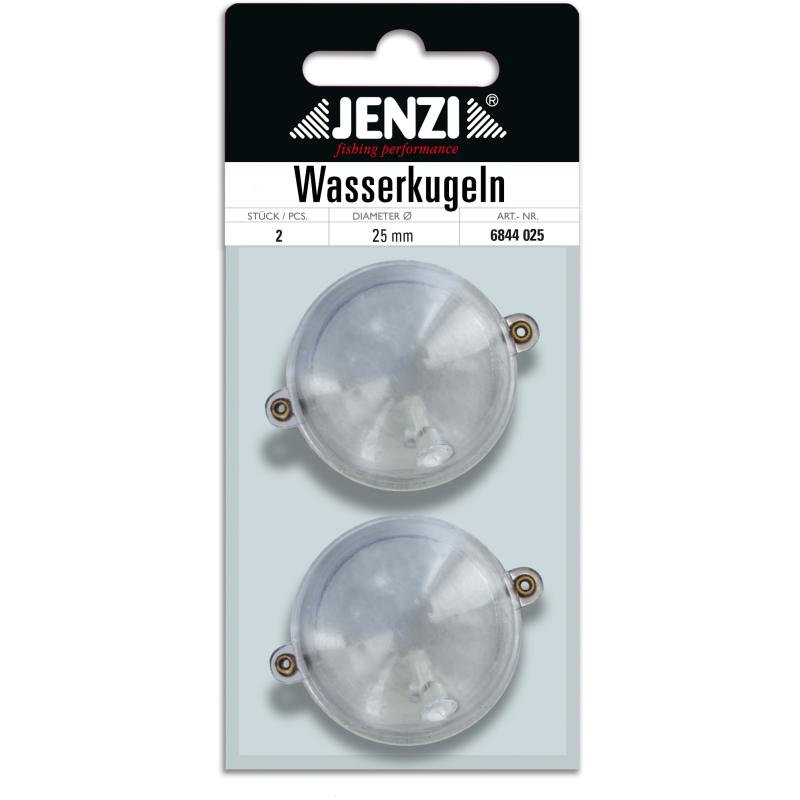 JENZI Wasserkugel rund mit 2 Metall&ouml;sen trans 25mm