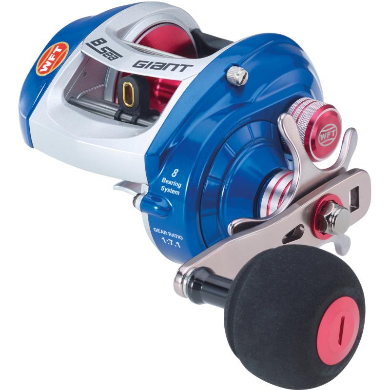 WFT B-Sea Giant mit Power Handle + Extra Spool Linkshand