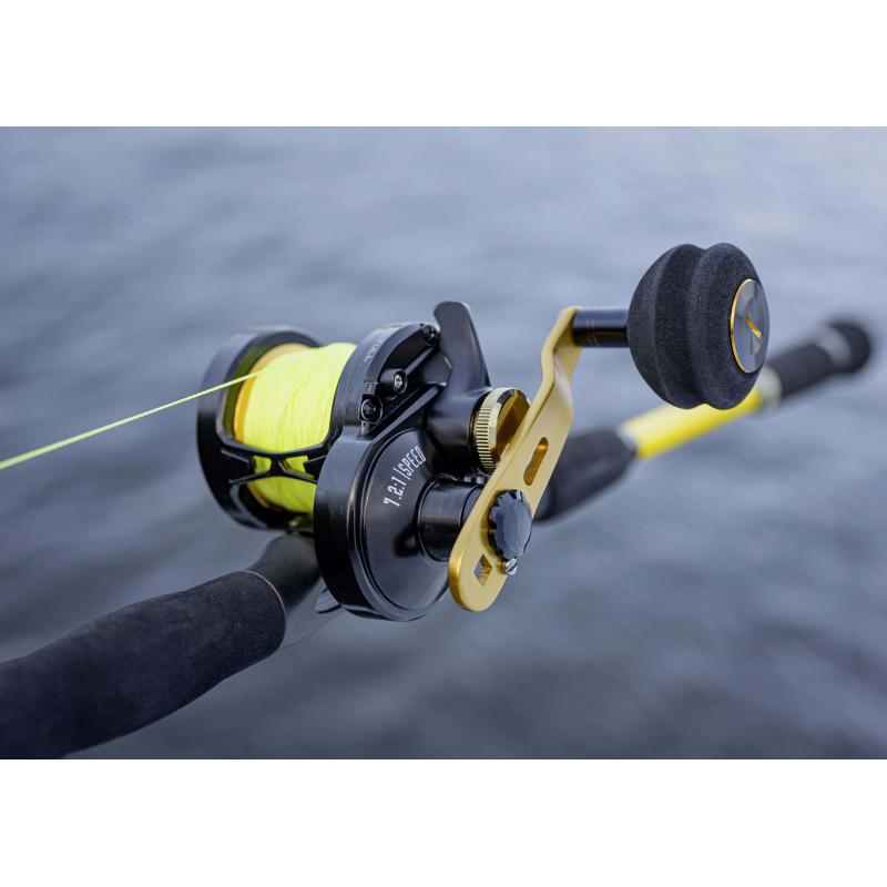 Black Cat Battle Cat Vertical Modell: 710 LH &middot;  Kugellager: 7 &middot;  345m/ 0,25mm &middot; Bremskr. 15kg / 33lb