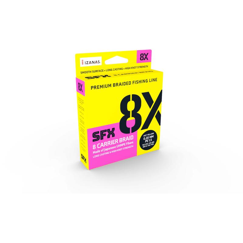 Produktbild Sufix Sfx 8X Hot Yellow 275m 0,128mm