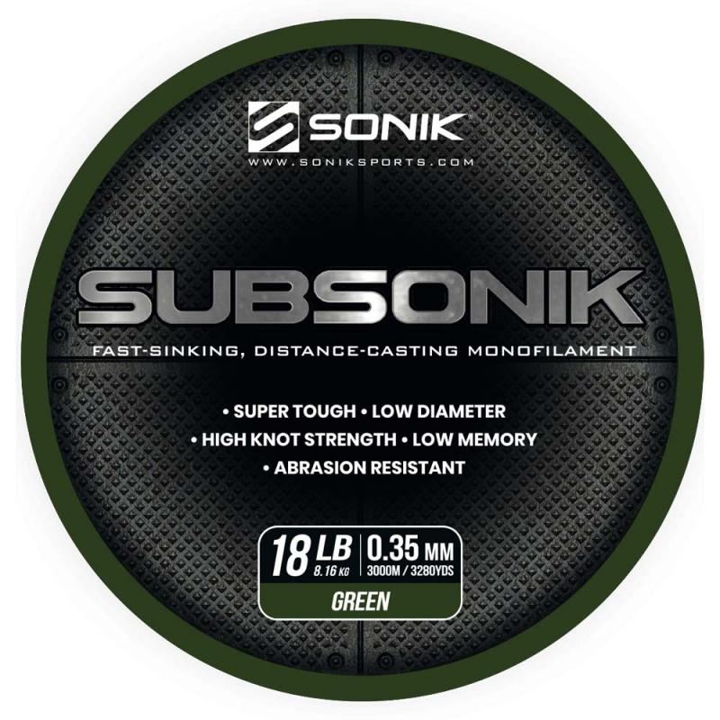Sonik SUBSONIK GREEN 18LB 3000m 0.35mm