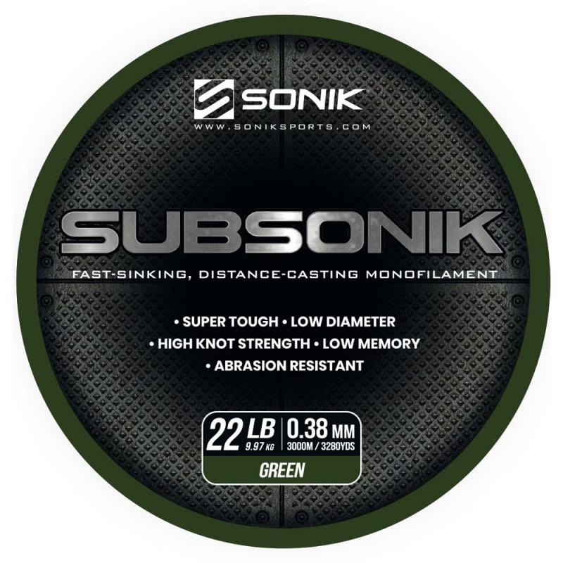 Sonik SUBSONIK GREEN 22LB 3000m 0.38mm