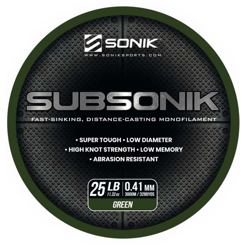 Sonik SUBSONIK GREEN 25LB 3000m 0.41mm