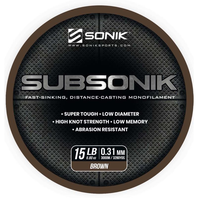 Sonik SUBSONIK BROWN 15LB 3000m 0.31mm
