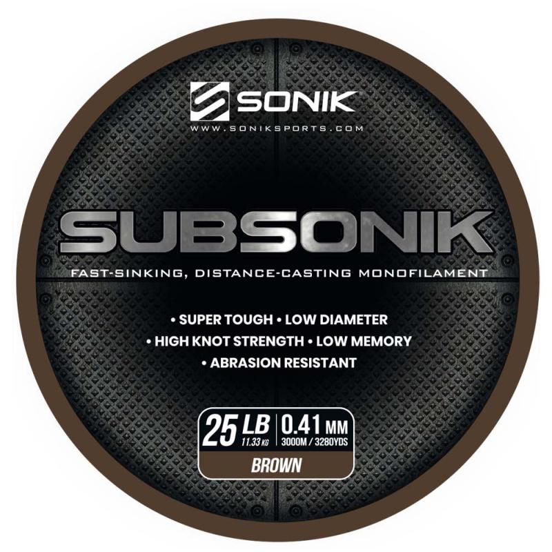 Produktbild Sonik SUBSONIK BROWN 25LB 3000m 0.41mm