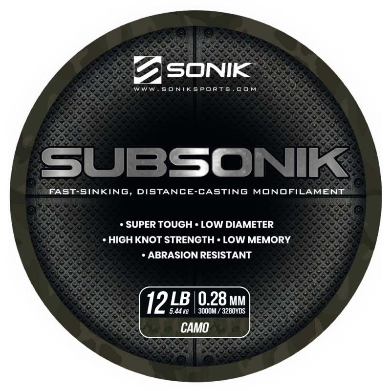 Sonik SUBSONIK CAMO 12LB 3000m 0.28mm