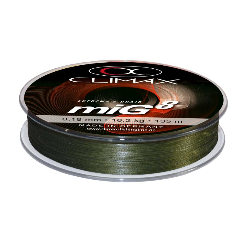 Climax miG8 Braid olivgr&uuml;n 275m 0,08mm