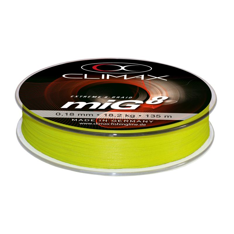 Climax miG8 Braid fluogelb 135m 0,28mm
