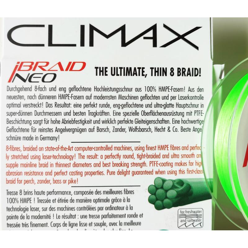 Climax iBraid NEO fluo-chartreuse 275m 0,14mm