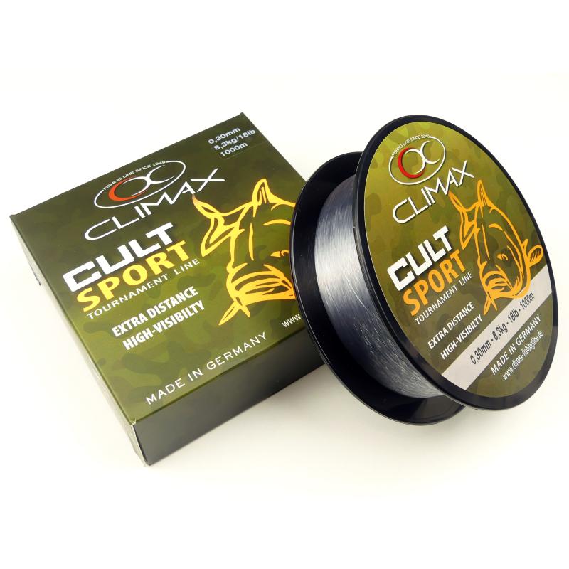 Climax CULT Carp Sport grau 8lb 3,8kg 1000m 0,20mm