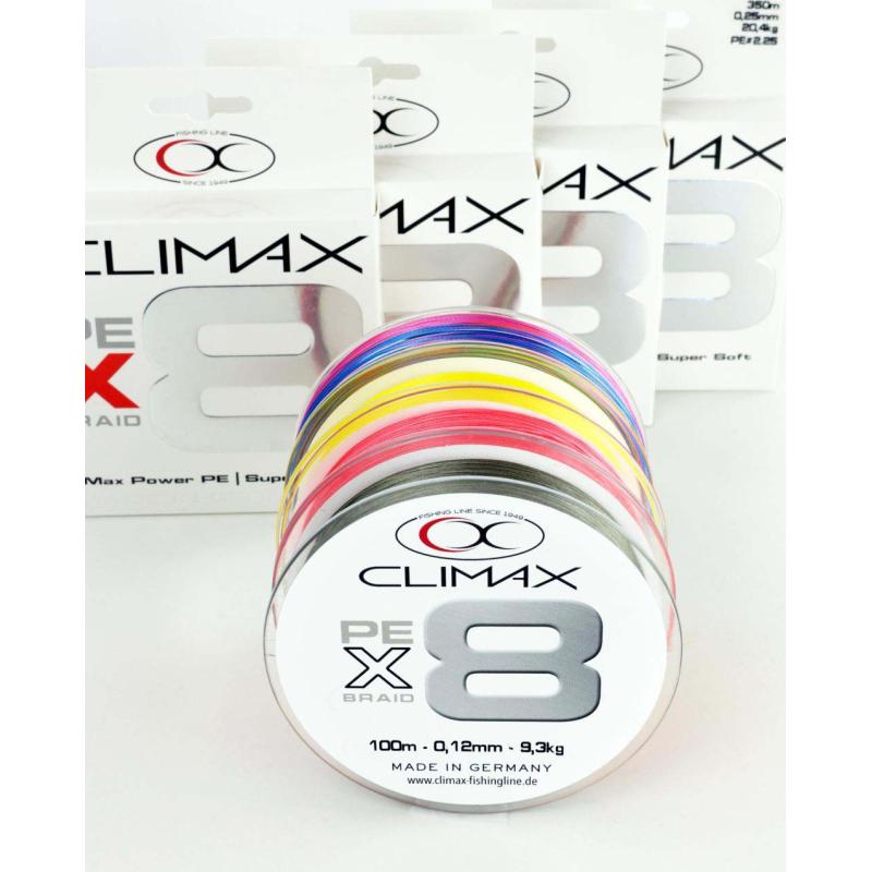 Climax 135m 0,08mm 8X Braid gelb (non UV)