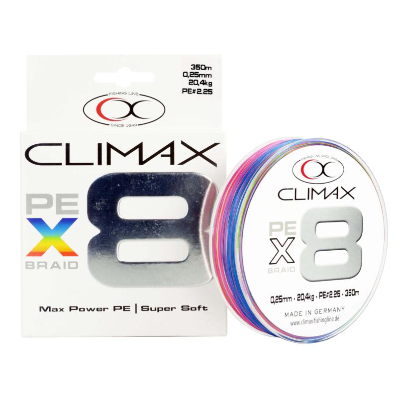 Climax 350m 0,30mm 8X Braid multi colour