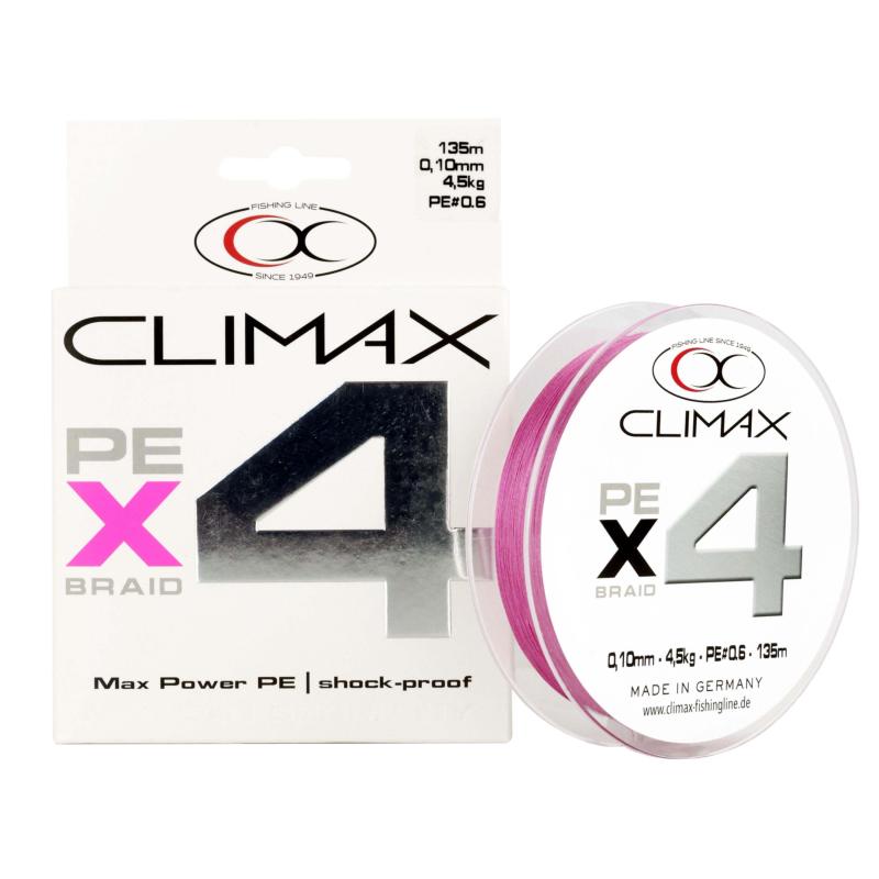 Climax 135m 0,16mm 4X Braid hi-vis purple