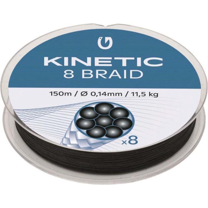 Produktbild Kinetic 8 Braid 300m 0,12mm/9,6kg Black