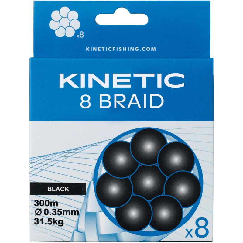 Kinetic 8 Braid 300m 0,12mm/9,6kg Black
