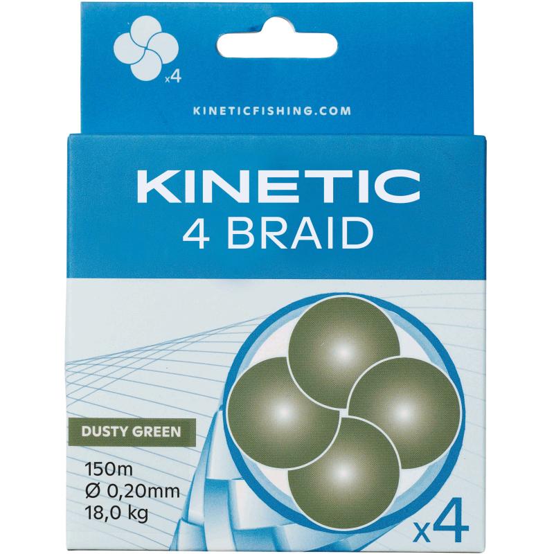 Kinetic 4 Braid 150m 0,08mm/3,3kg Dusty Green