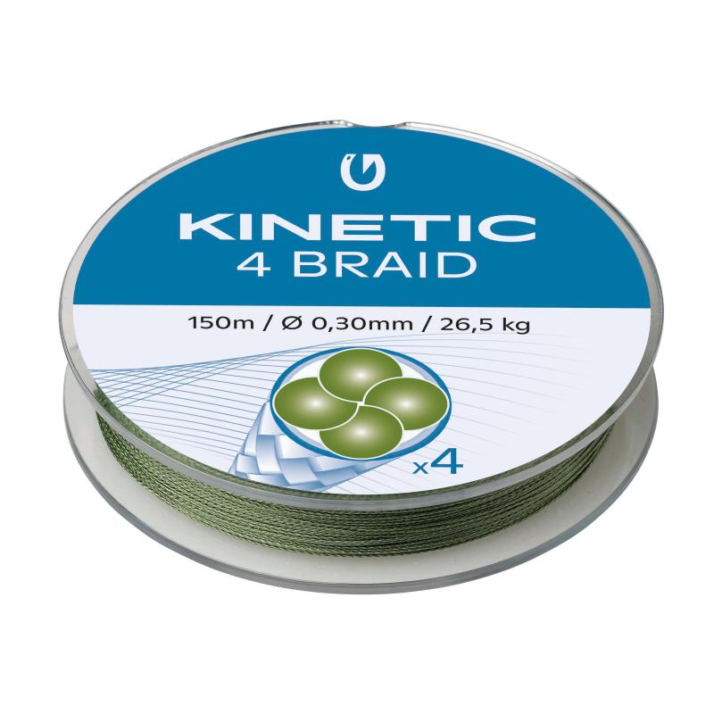 Kinetic 4 Braid 150m 0,08mm/3,3kg Dusty Green