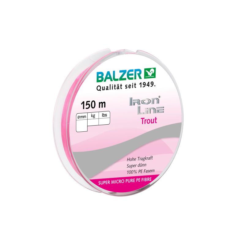 Balzer Ironline Trout 3-fach pink 150m 0,06mm