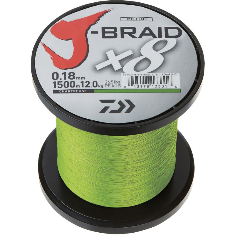 Daiwa J-Braid X8 chartreuse 0.18mm 12.0kg 300m