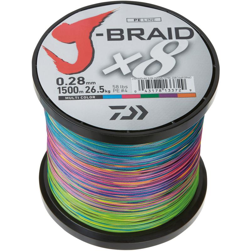 Daiwa J-Braid X8 0.28mm-1500m multi c
