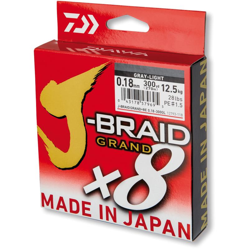 Produktbild Daiwa J-Braid Grand X8 multi color 0.18mm 12.5kg 150m
