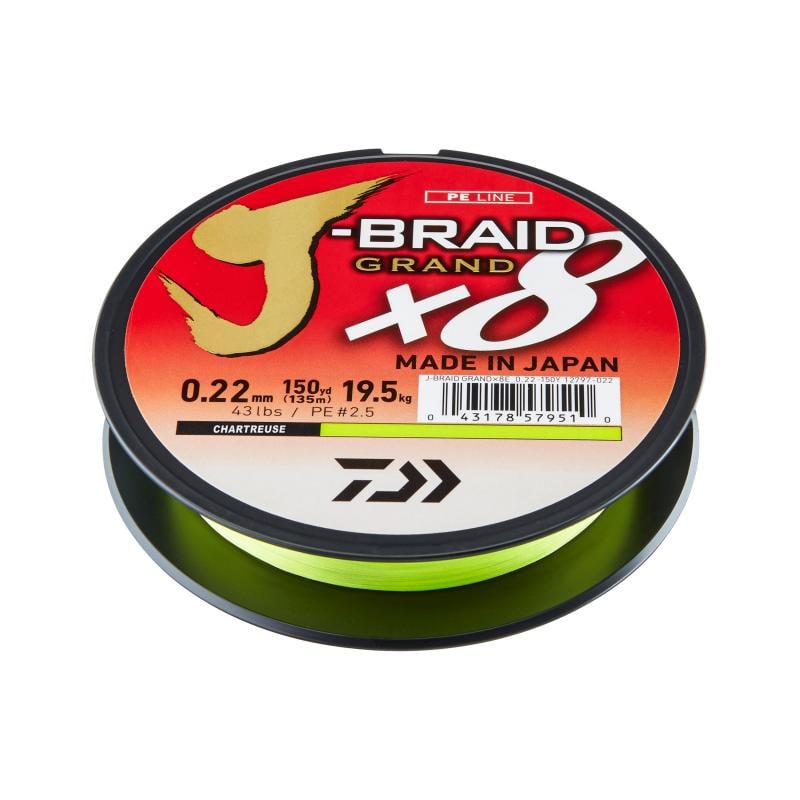 Daiwa J-Braid Grand X8E 0.20mm-135m CH