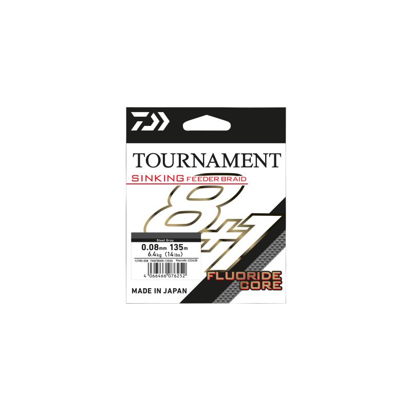 Daiwa TN Feeder Braid sink. 8+1 0.08mm 135m Gray