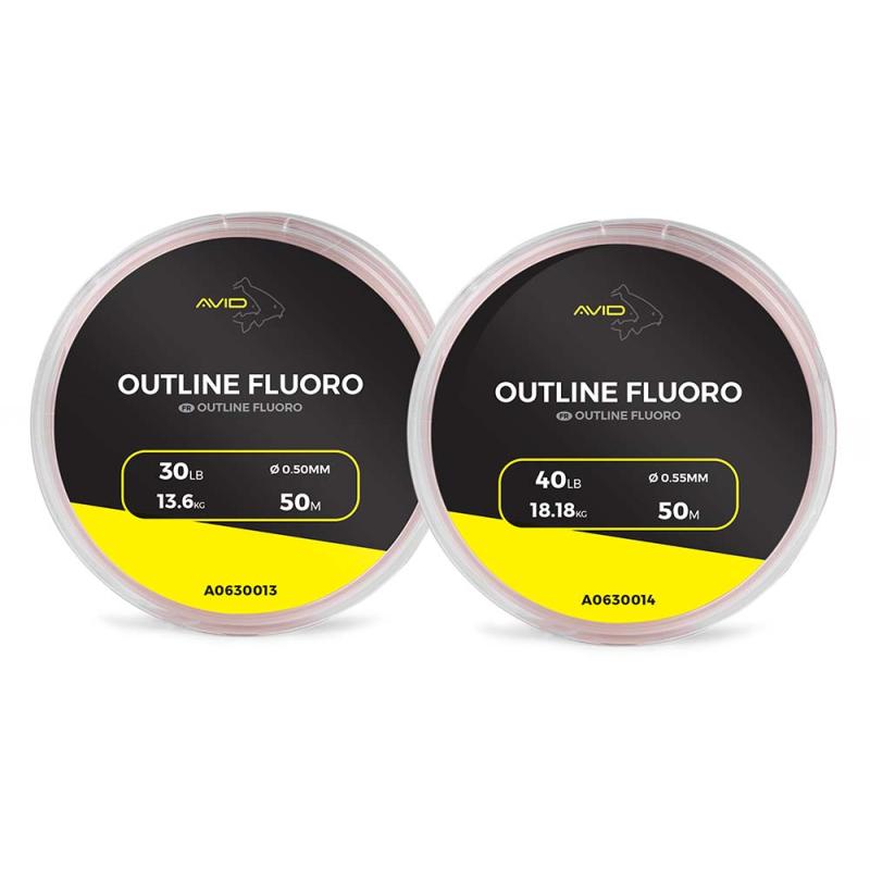 Avid Outline Fluoro 50M-40Lb/18.18Kg -0.55mm